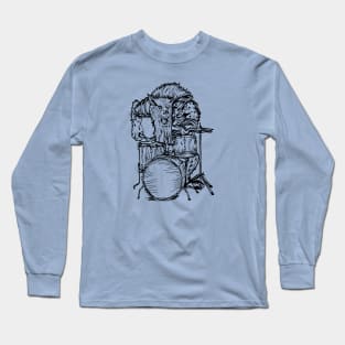 SEEMBO Beast Playing Drums Drummer Drumming Musician Band Long Sleeve T-Shirt